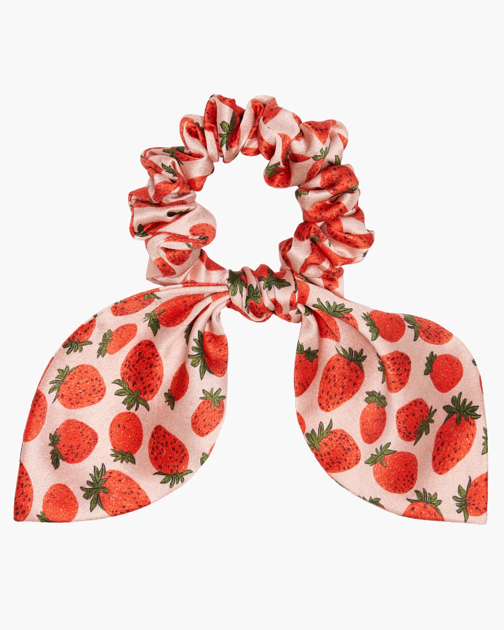 Gumka jedwabna z uszkami – strawberry fields
