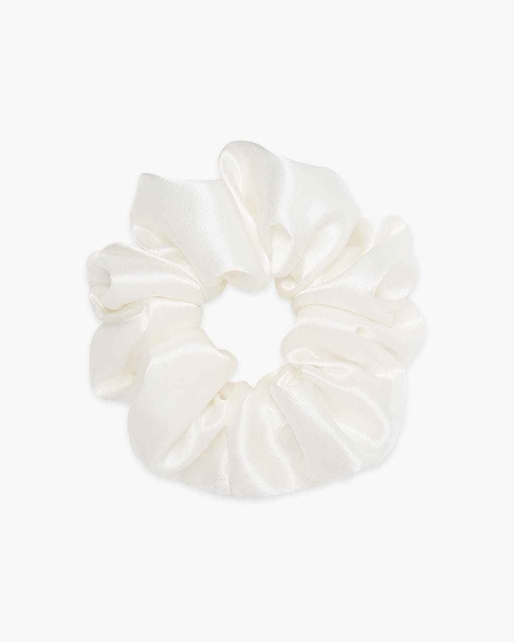 Scrunchie jedwabna – kość słoniowa