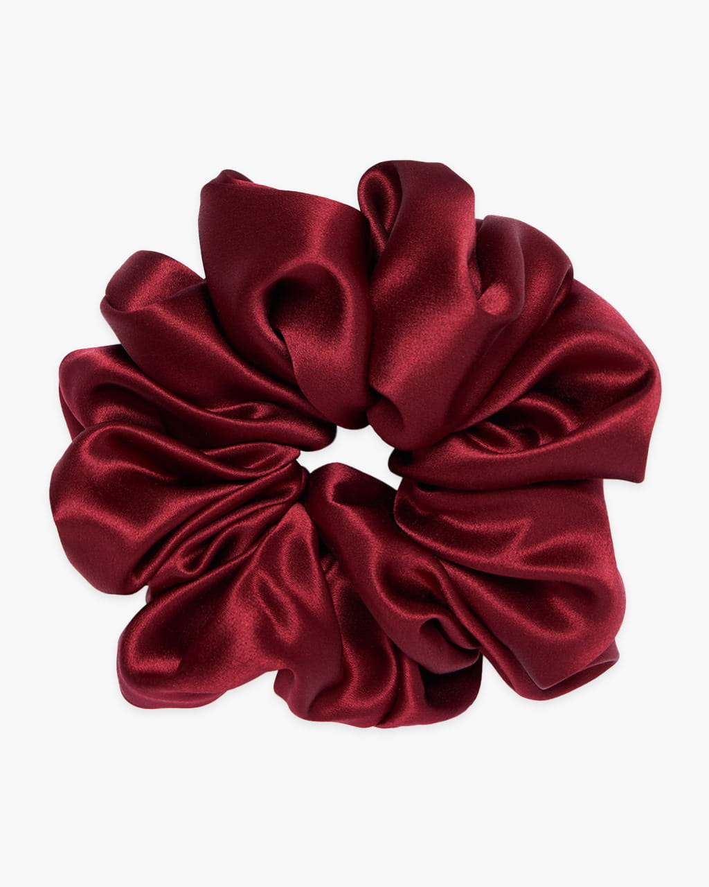 Scrunchie jedwabna XXL – bordo