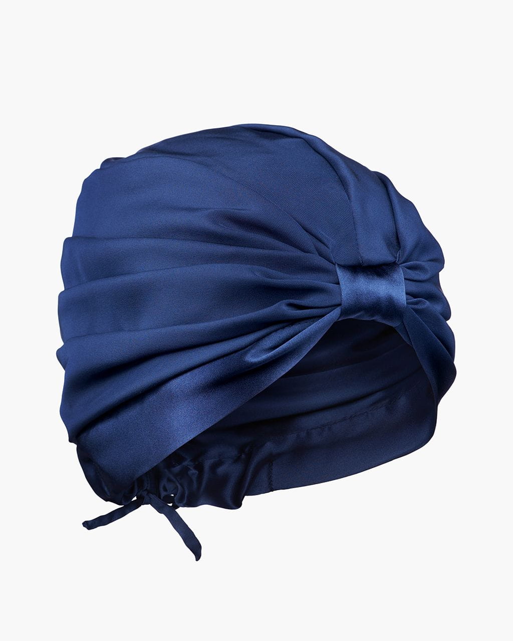 Turban jedwabny  – granatowy