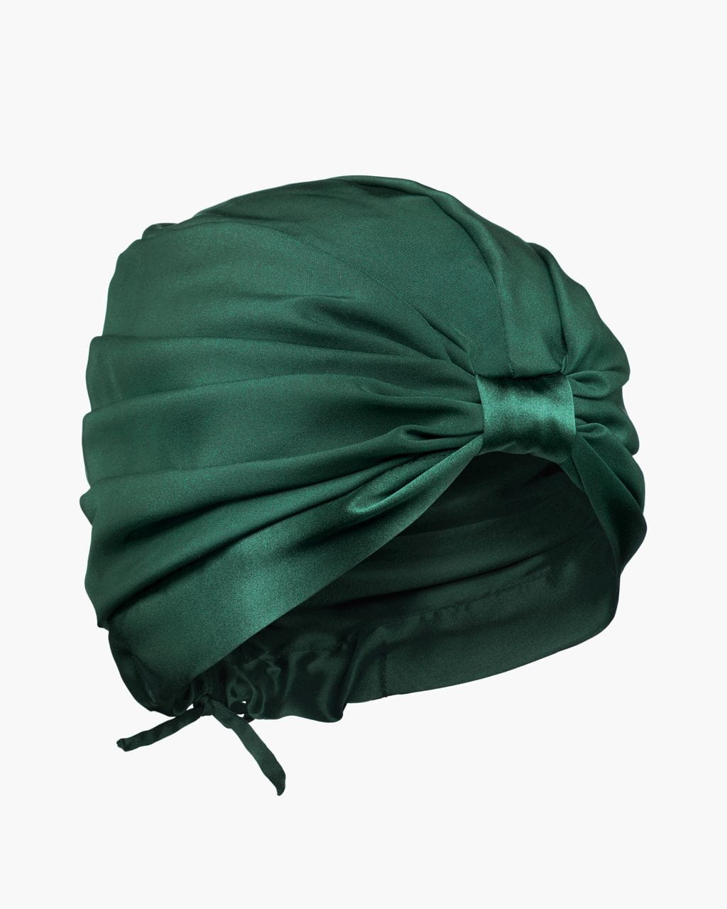 Turban jedwabny – butelkowa zieleń