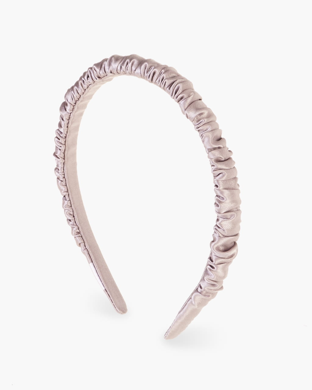 Cienka opaska scrunchie z jedwabiu – rose gold