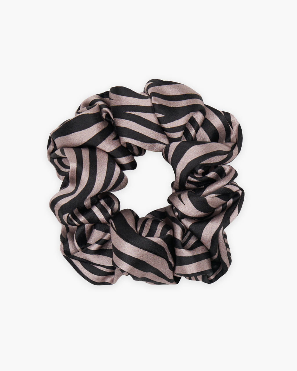 Scrunchie jedwabna – zebra